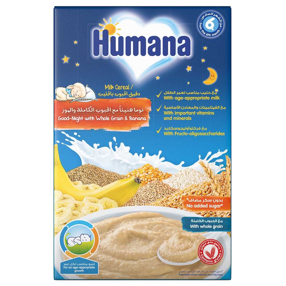 Humana - Goodnight w/ Whole Grain & Banana Infant Milk Cereal - 200g