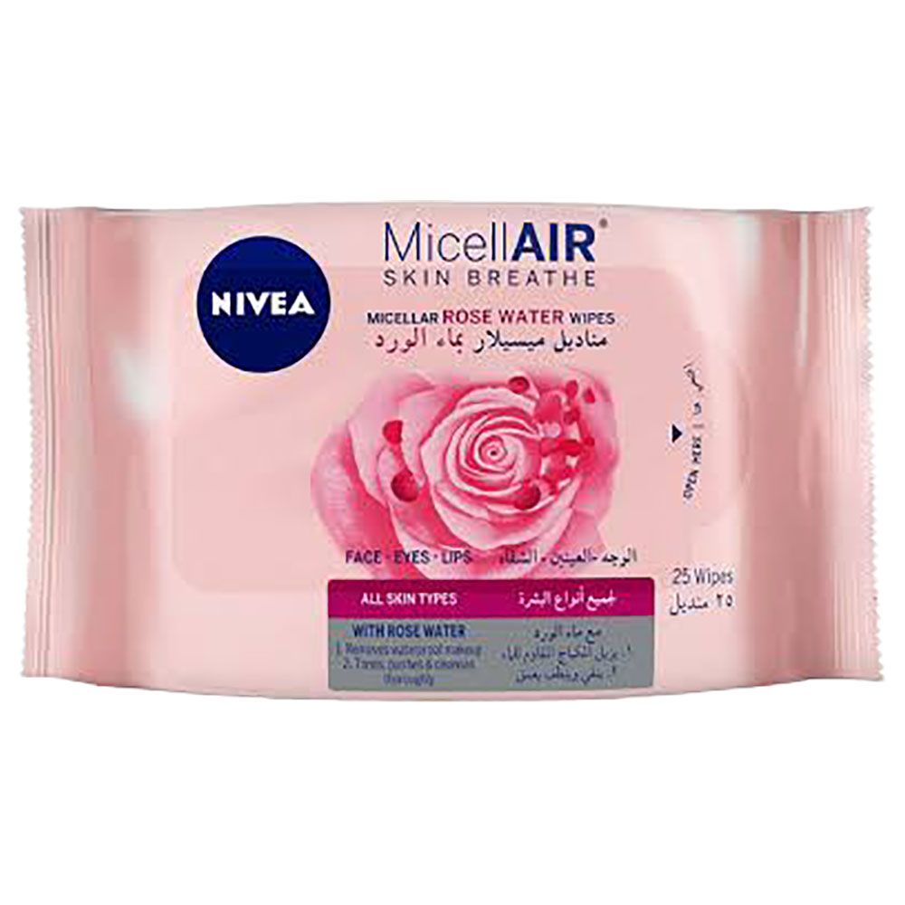 Nivea - Face Micellair Rose Wipes 25's