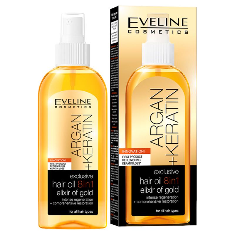 Eveline - 8-in-1 Argan + Keratin Hair Oil 150 ml