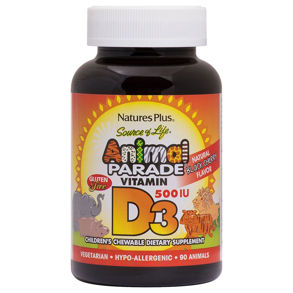 Animal Parade Vitamin D3 500 IU Children`s Chewable 90 CT