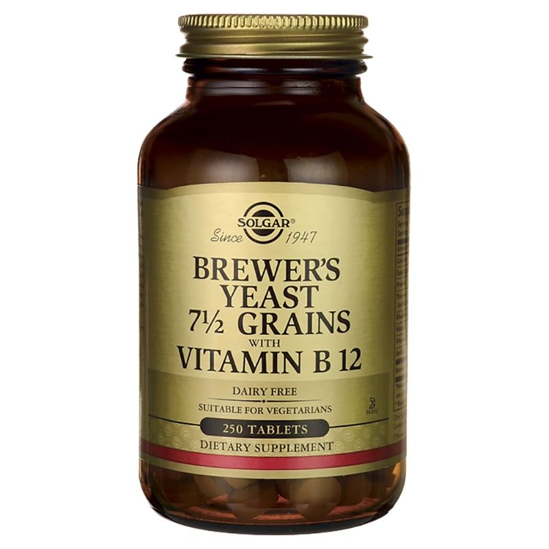 Solgar Brewer's Yeast with Vitamin B12 Tablets - Pack of 250