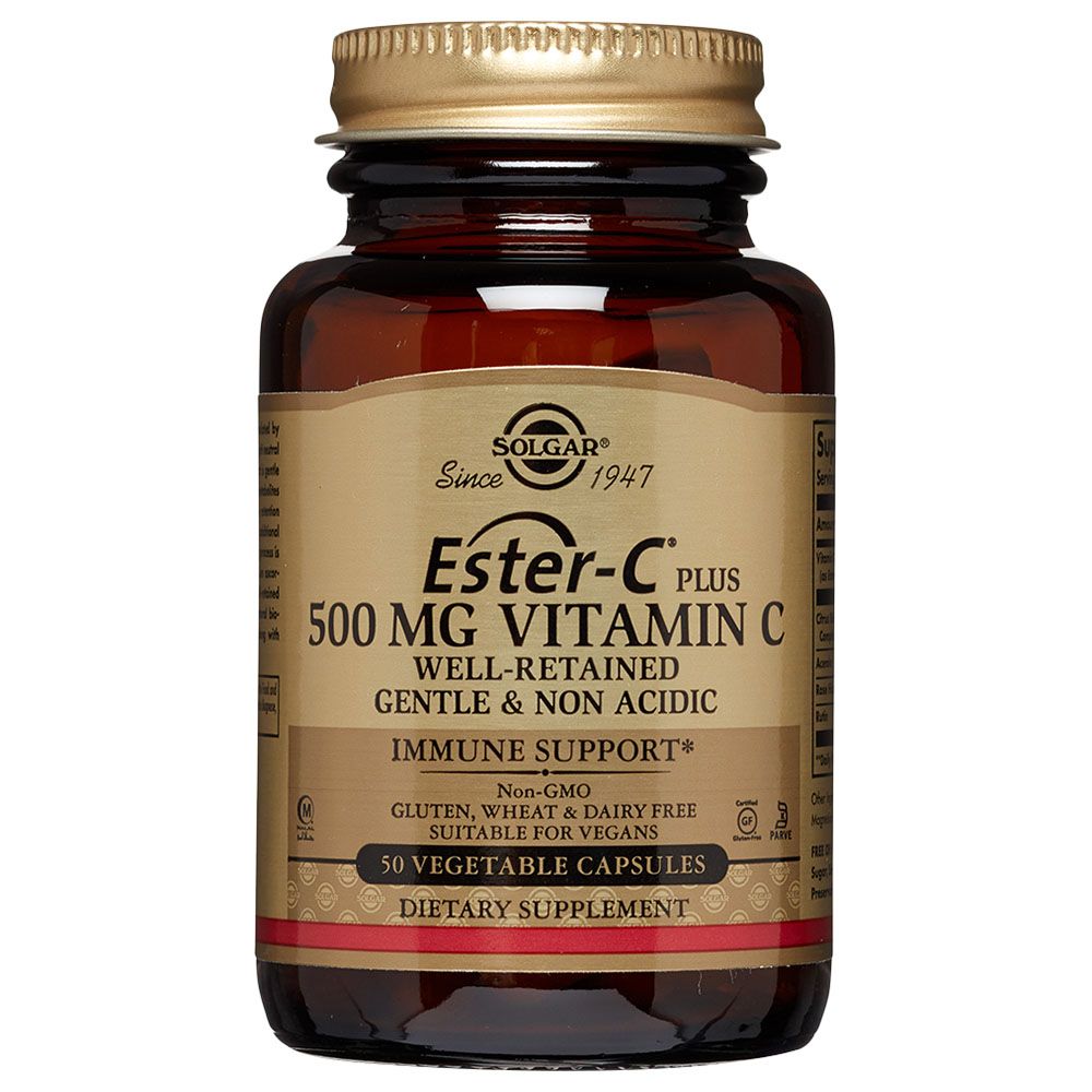 Solgar Ester-C Plus 500mg Vitamin C 50 Vegetable Capsules