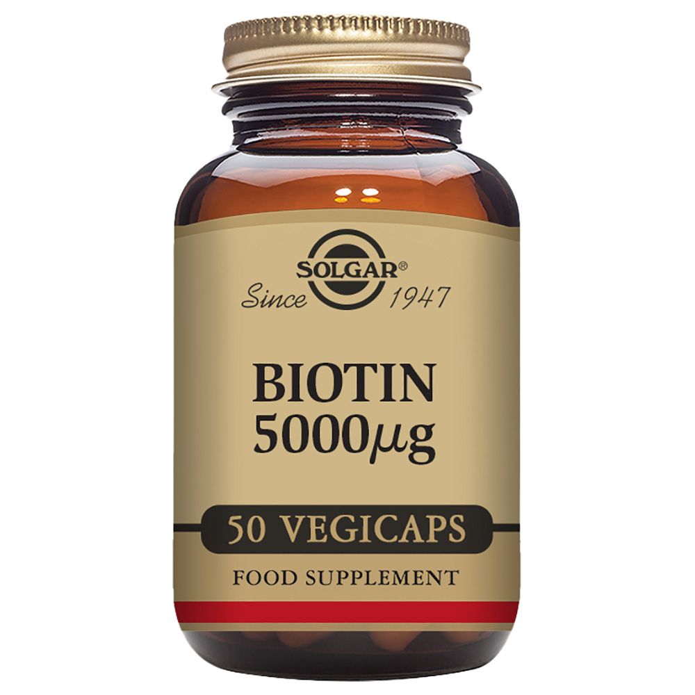 Solgar - Biotin 5000 Mcg 50 Vegetable Capsules