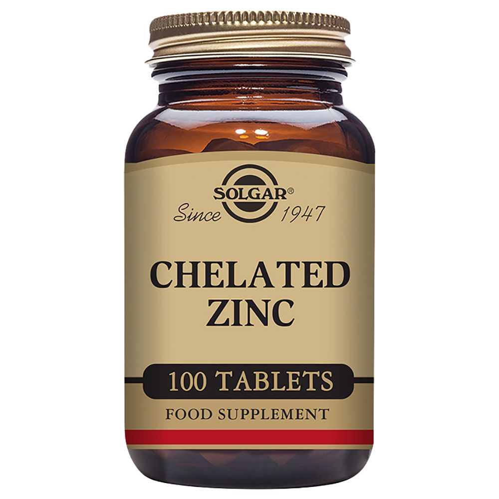 Solgar - Chelated Zinc Tablets - Pack of 100