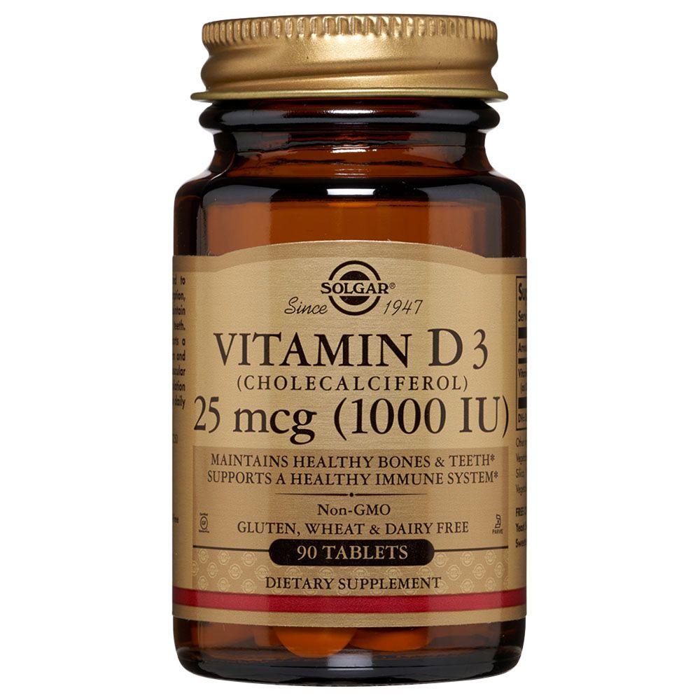 Solgar Vitamin D3 25mcg (1000 IU) 90 Tablets