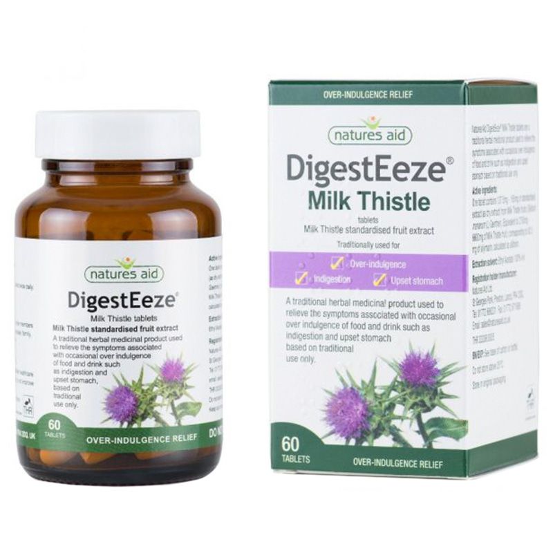 Natures Aid - Digesteeze Milk Thistle - 60 Tablets