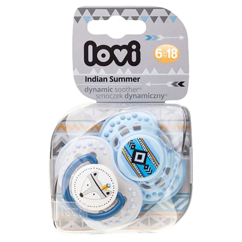 LOVI - Dyn 2pcs Soother Silicone Indian Summer Blue_6-18m