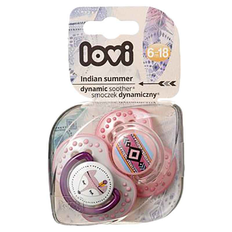 LOVI - Dyn 2pcs Soother Silicone Indian Summer Pink_6-18m