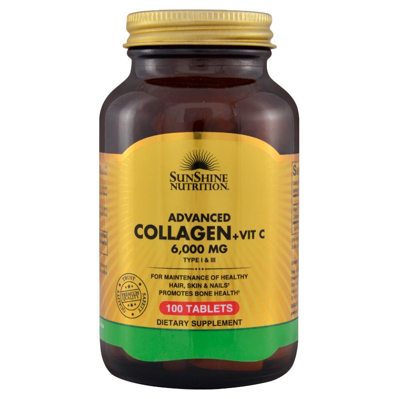 Sunshine Nutrition - Advanced Collagen + Vitamin C - 100 Tabs