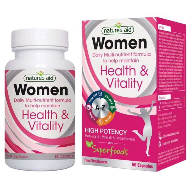 Natures Aid - Women's Multi-Vitamins & Minerals 60 Capsules