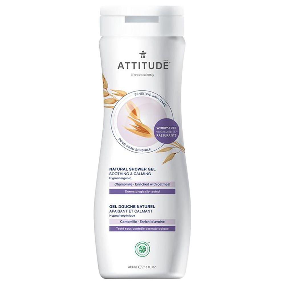 Attitude - Soothing & Calming Shower Gel, Chamomile 16oz