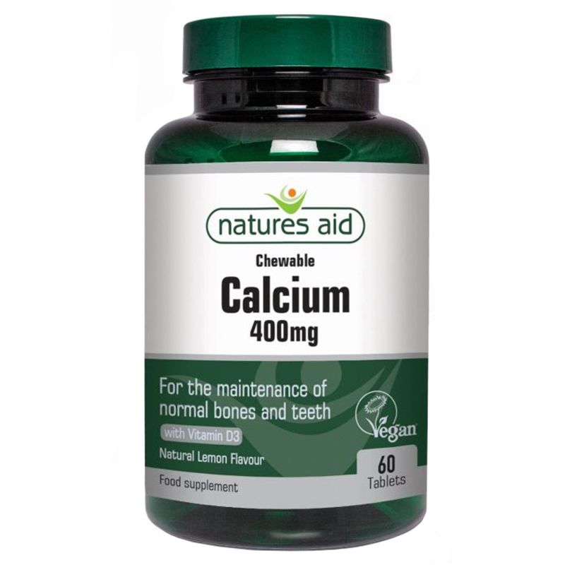 Natures Aid - Calcium Chewable 400mg - 60 Tablets