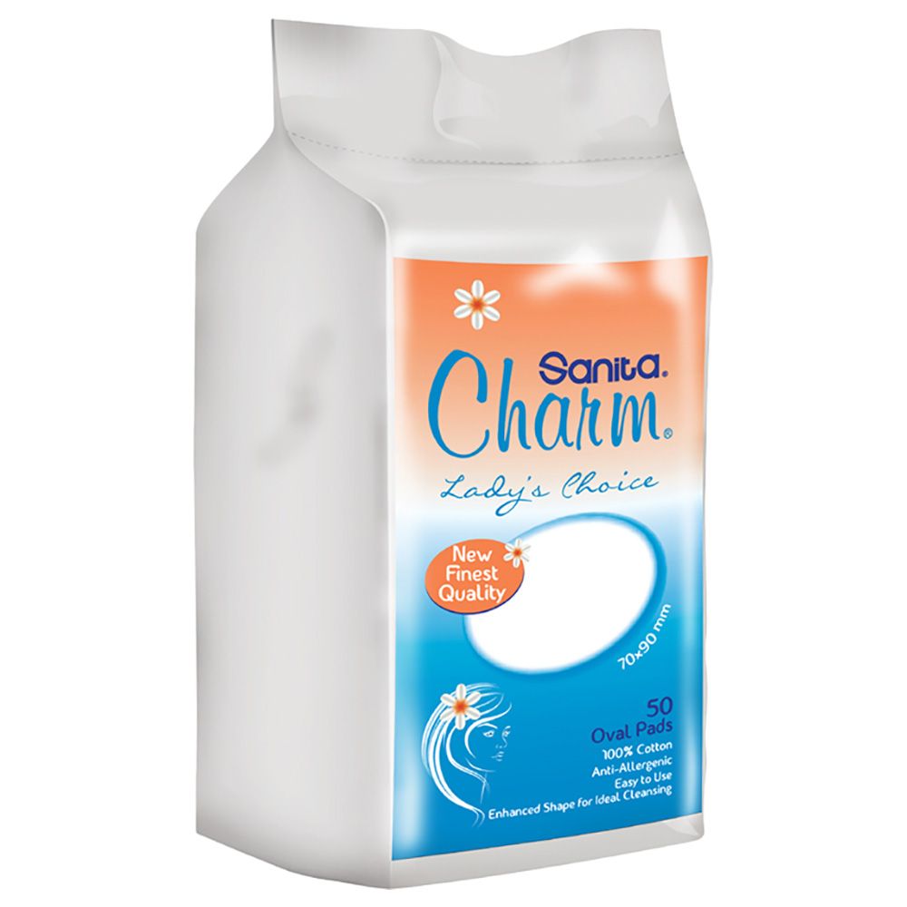 Sanita Charm - 100% Cotton Pads 50 Pads