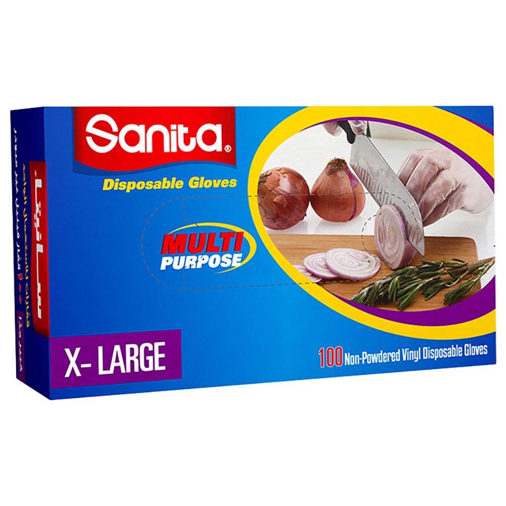 Sanita - Disposable Non-Powdered Gloves X-Large 100 Gloves