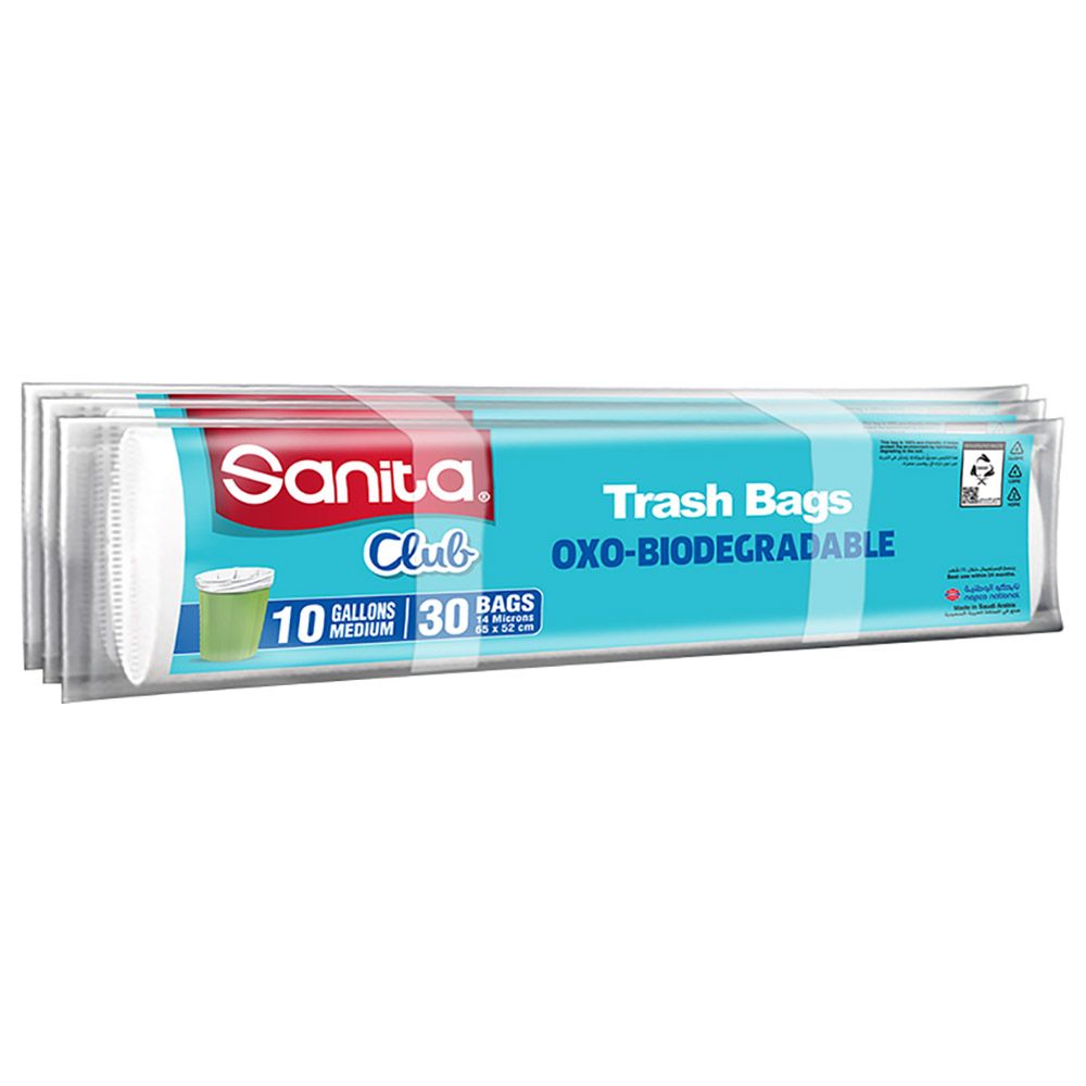 Sanita - Trash Bags Biodegradable - 10 Gallons - 90 Bags