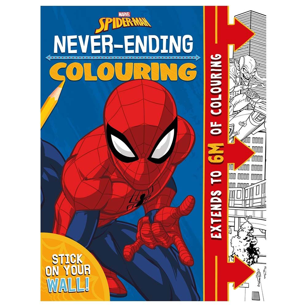 Marvel Spiderman Never-Ending Colouring Book