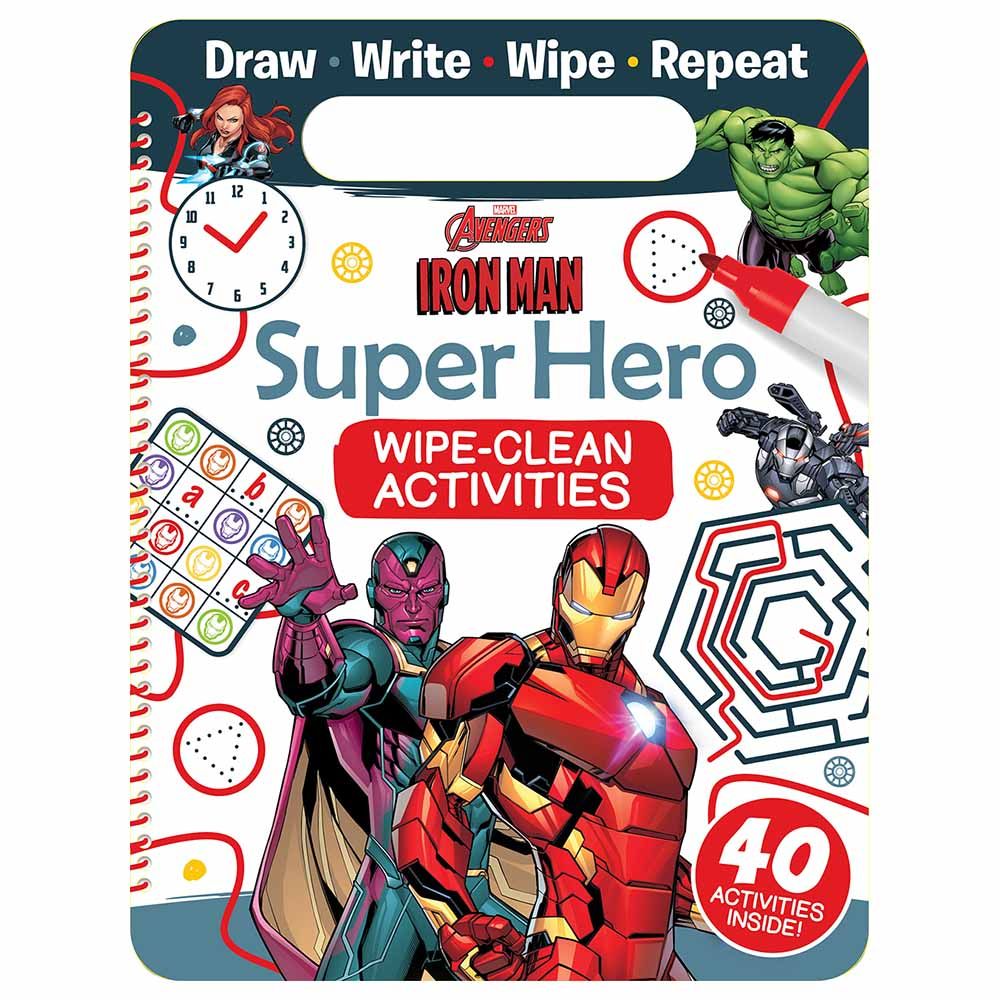 Avengers Iron-Man Wipe-Clean Activities Book