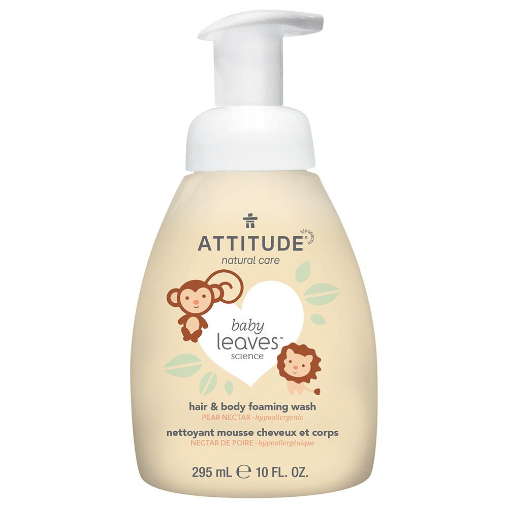 Attitude - 2-in-1 Baby Leaves Foaming Wash 295ml - Pear Nectar