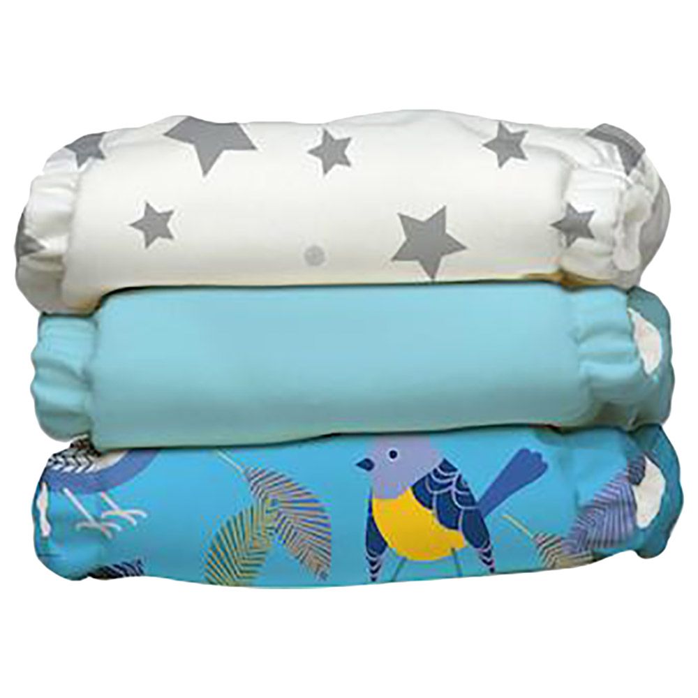 Charlie Banana - 3 Diapers 6 Inserts Twitter II Hybrid AIO