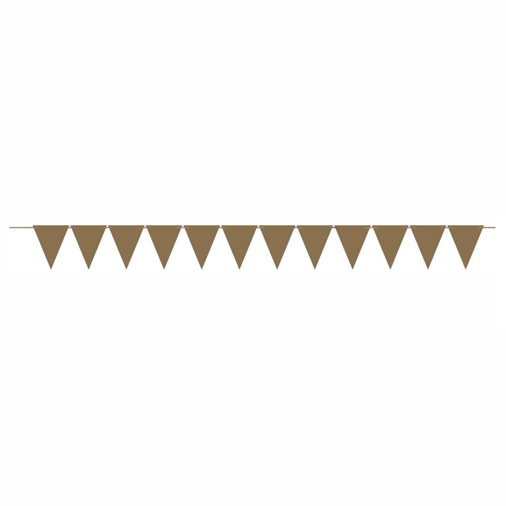 Amscan - Gold Mini Paper Pennant Banner