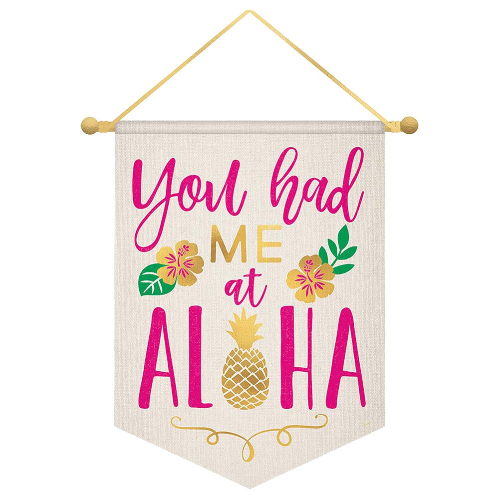 You Had Me At Aloha Canvas With Rope Hanger