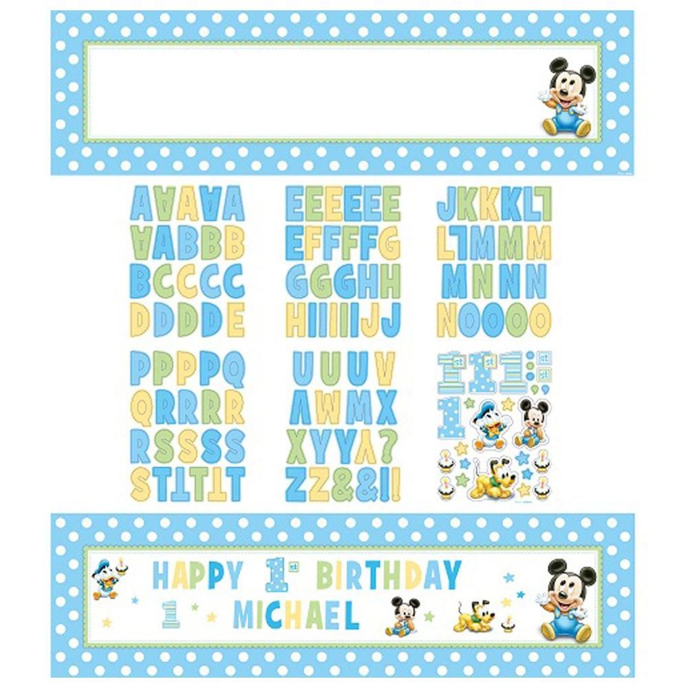 Mickey Mouse 1st Birthday Giant Sign Banner