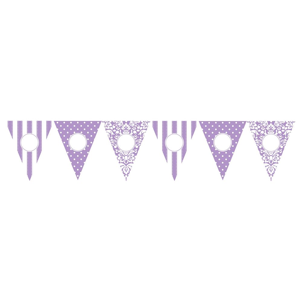 Amscan - Lilac Personalized Pennant Banner 24pc