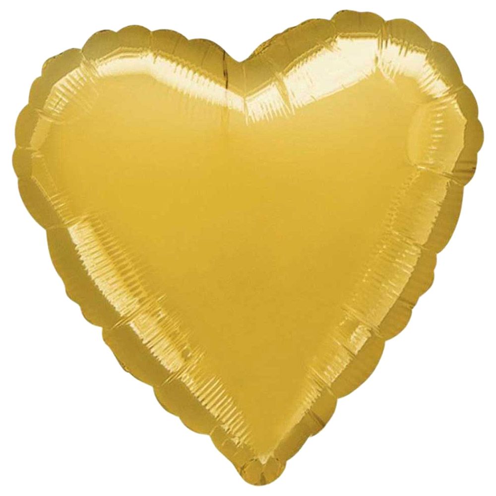 Party Centre - 32-inch Heart Foil Balloon - Gold