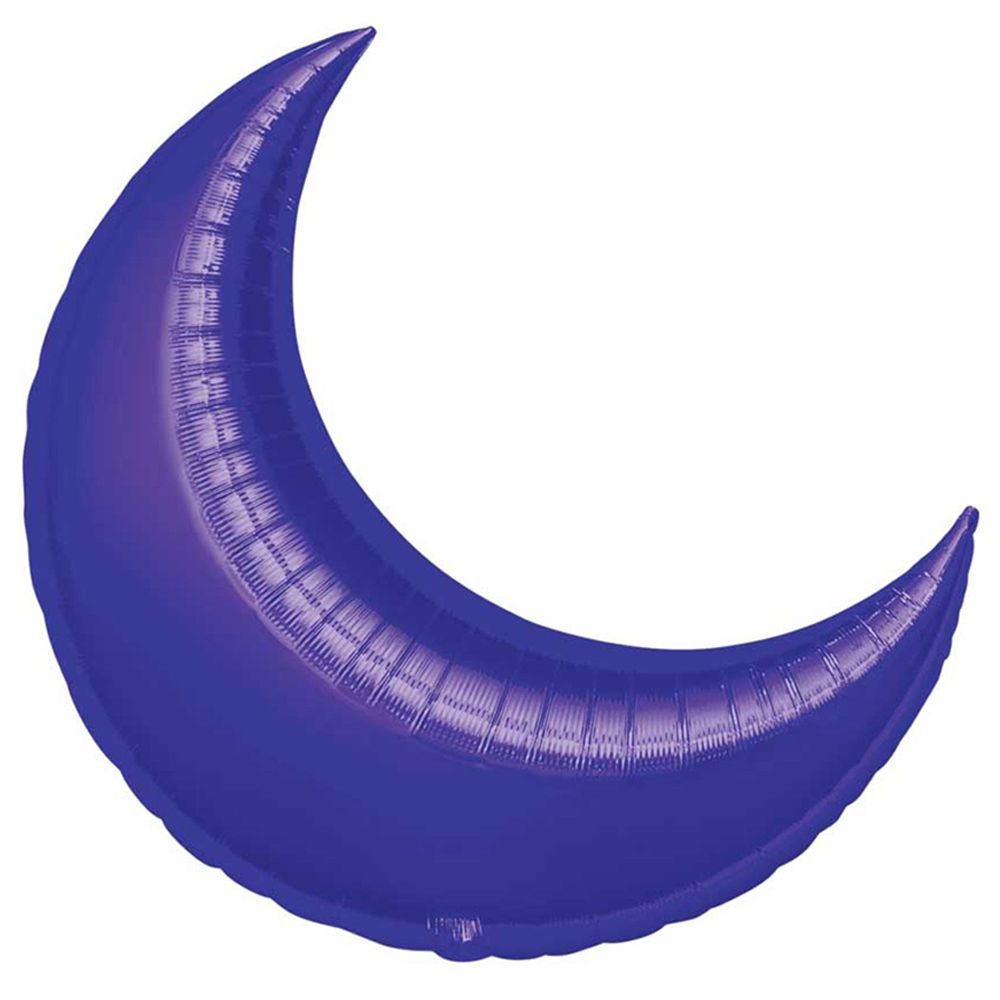 Anagram - S40 Purple Crescent Super Shape Balloon 26in