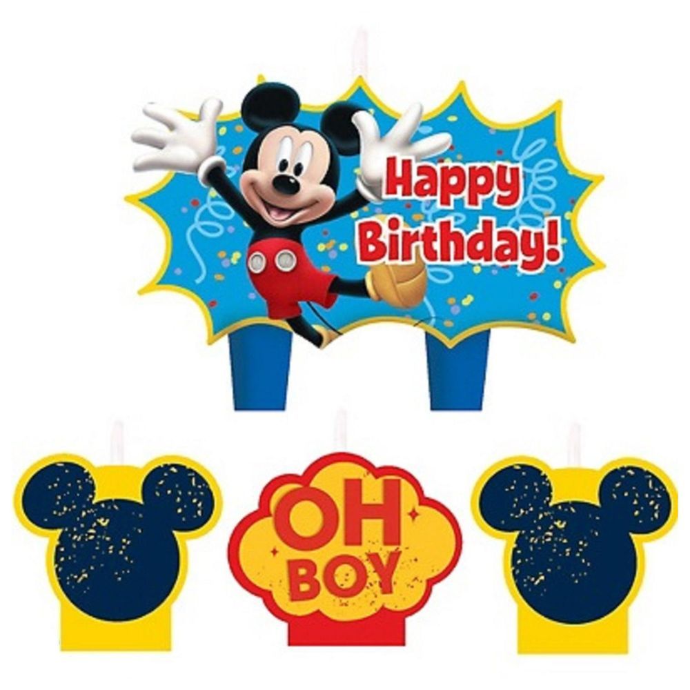 Mickey Mouse Molded Cake Candle Set