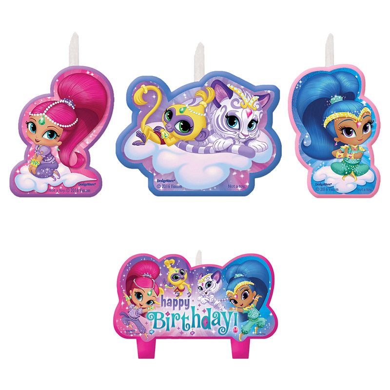 Shimmer & Shine Birthday Candle Set 4pcs