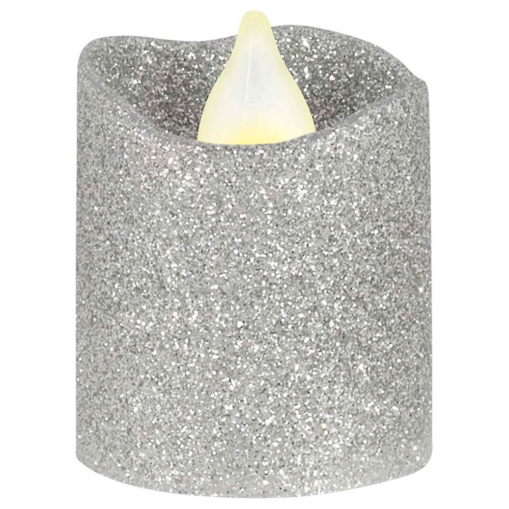 Amscan - Silver LED Glitter Votives Candles 6pc