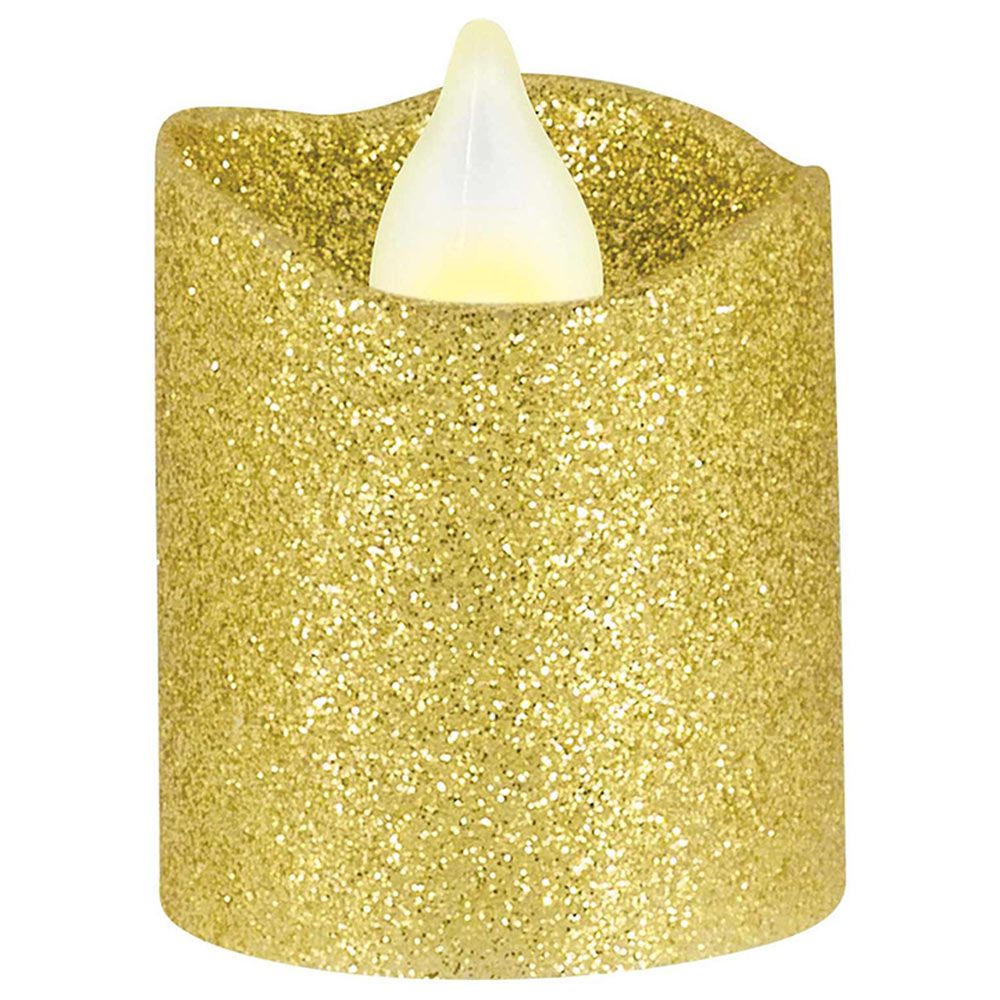 Amscan - Gold LED Glitter Votives Candles 6pc