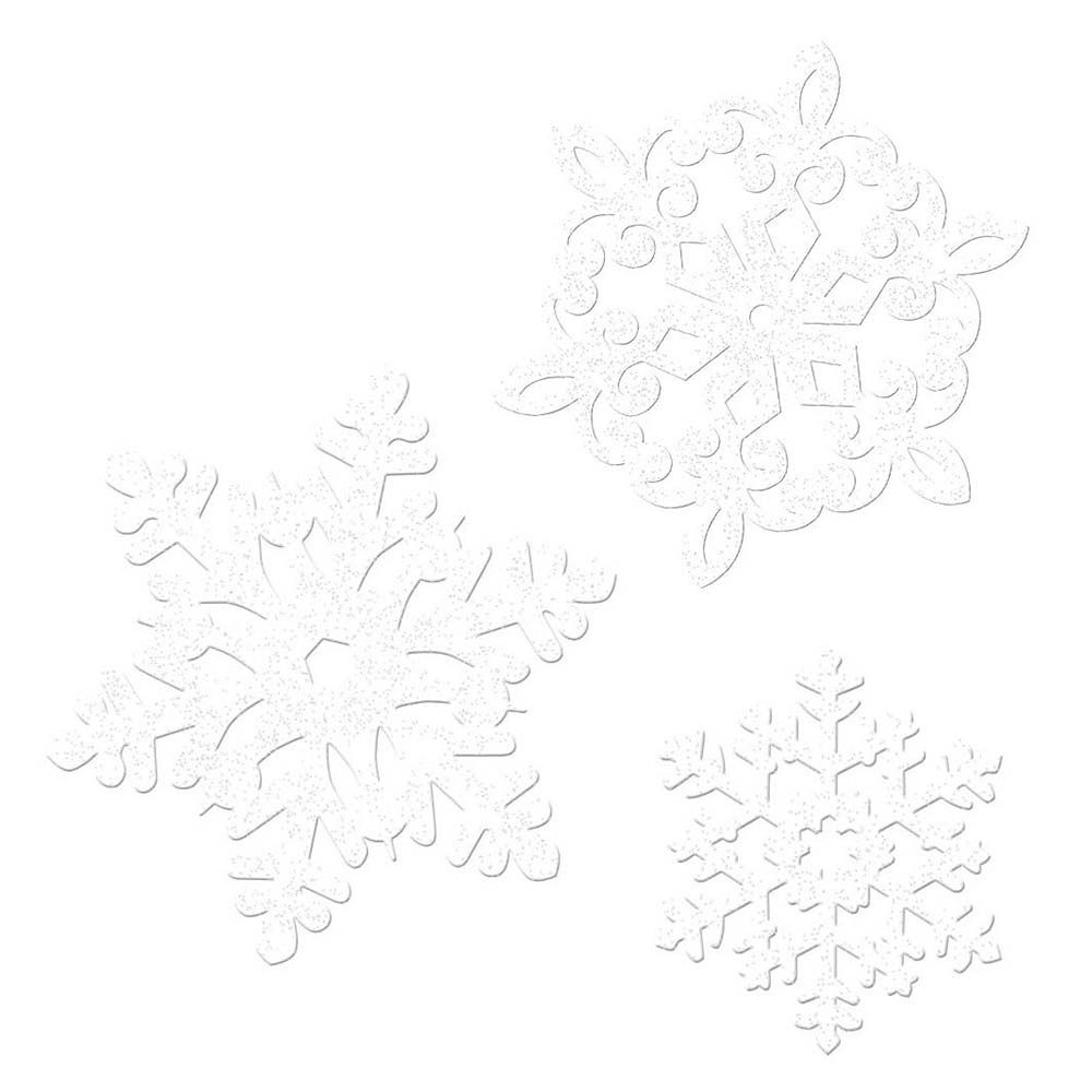 Christmas Glitter Pack Cutouts 20pcs - White