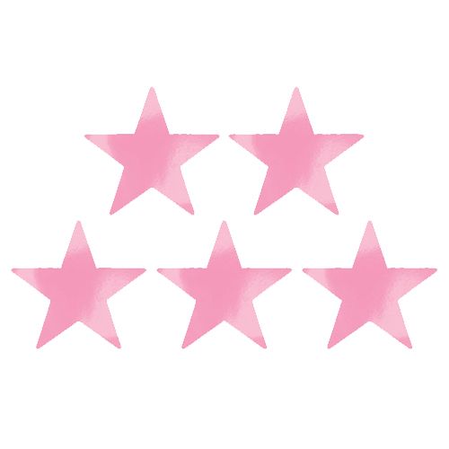 Amscan - Star Foil Cutouts 9" 5pcs - Pink