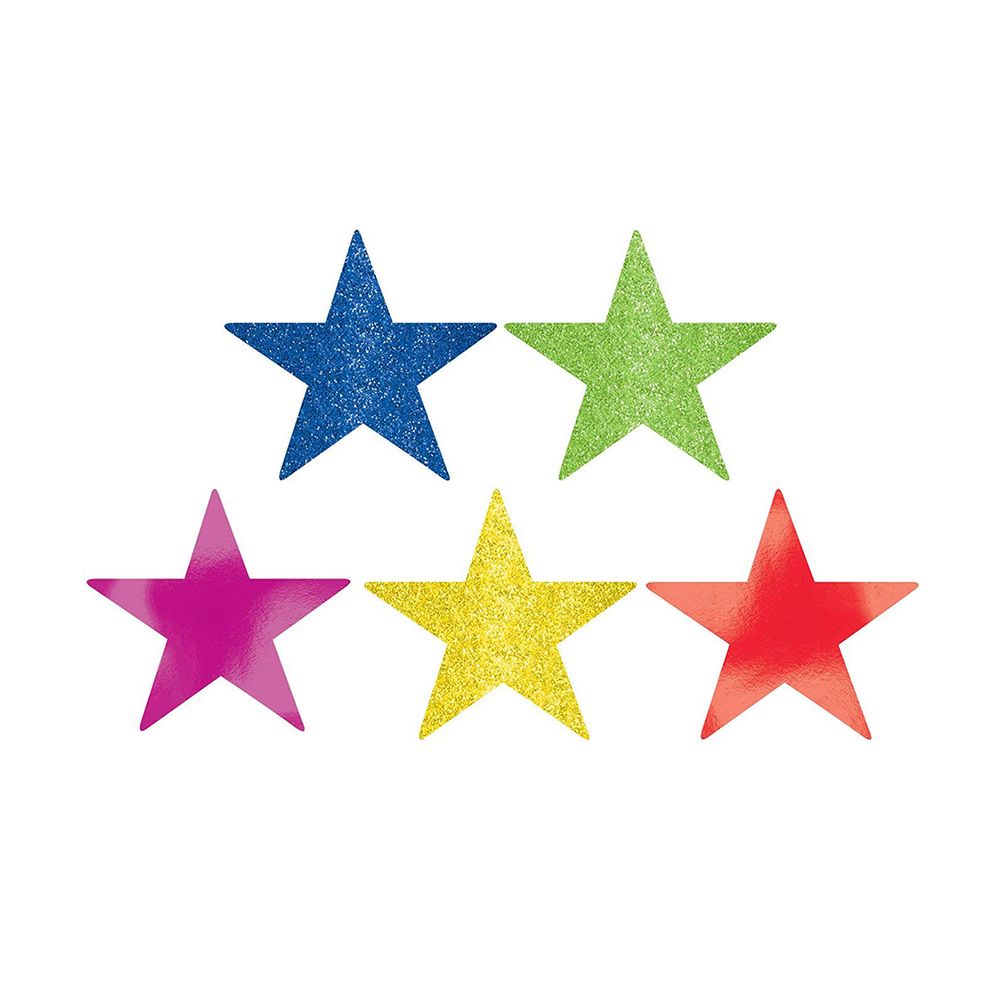 Amscan - Rainbow Star Foil Cutouts 5" 5pcs