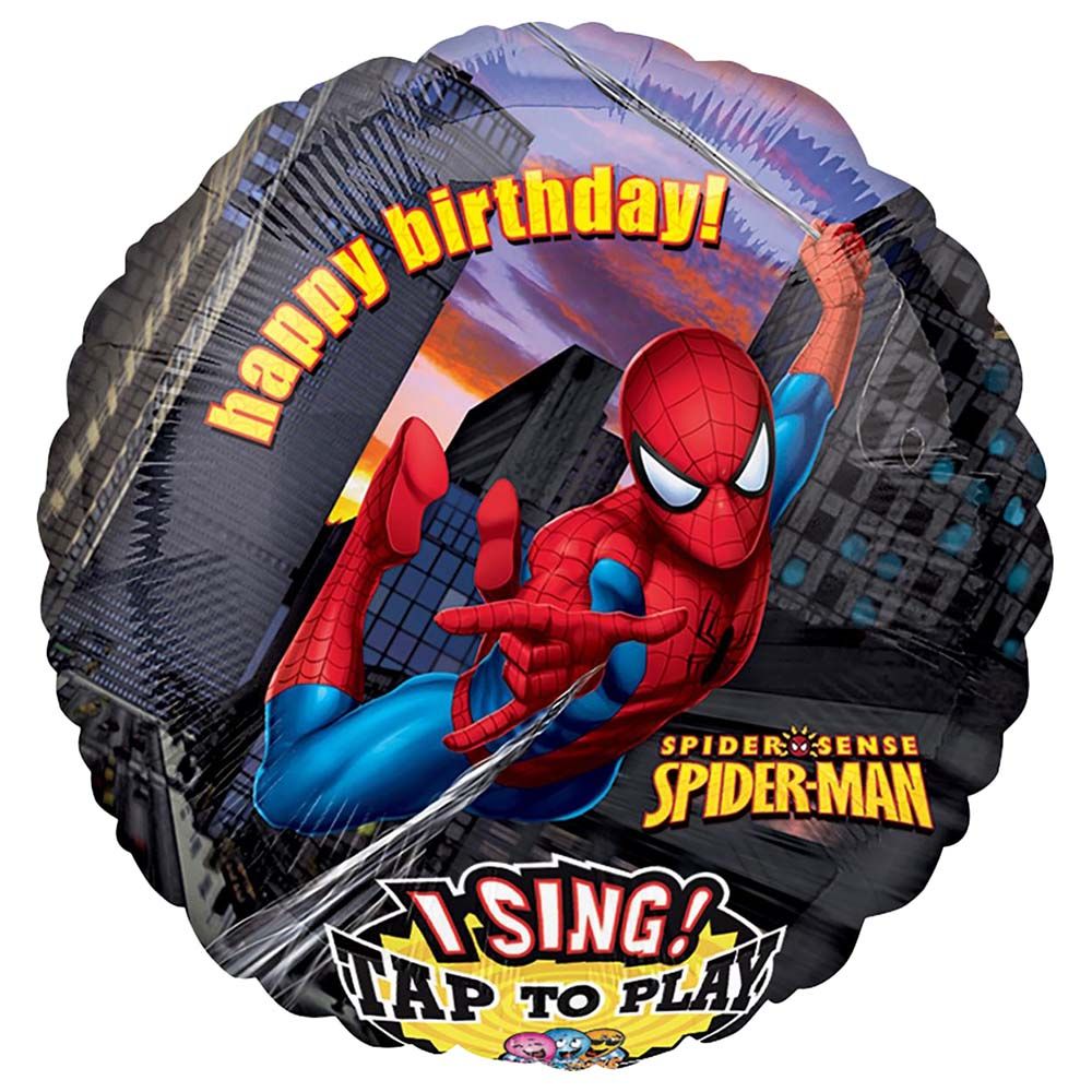 Spider-Man Birthday Singing Balloon