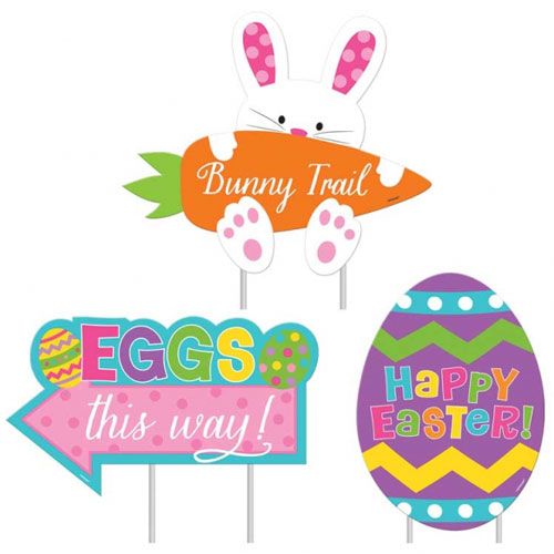 Easter Sidewalk Signs 3pcs