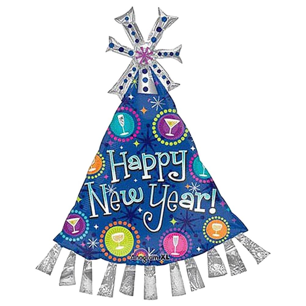 Anagram - Happy New Year Party Hat Foil Balloon