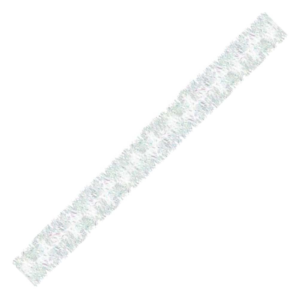 Pearl Deluxe Tinsel Garland 20ft - Grey