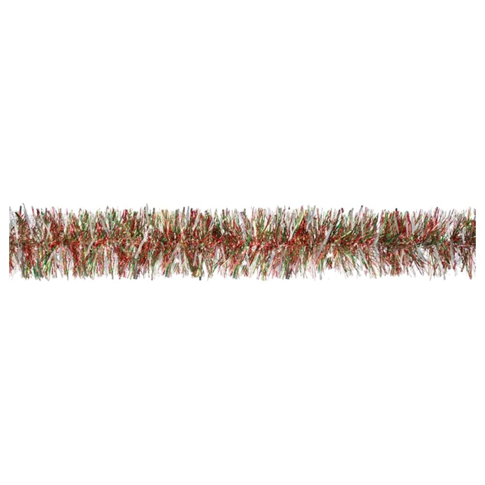 Red/Green/Silver Tinsel Boa Garland