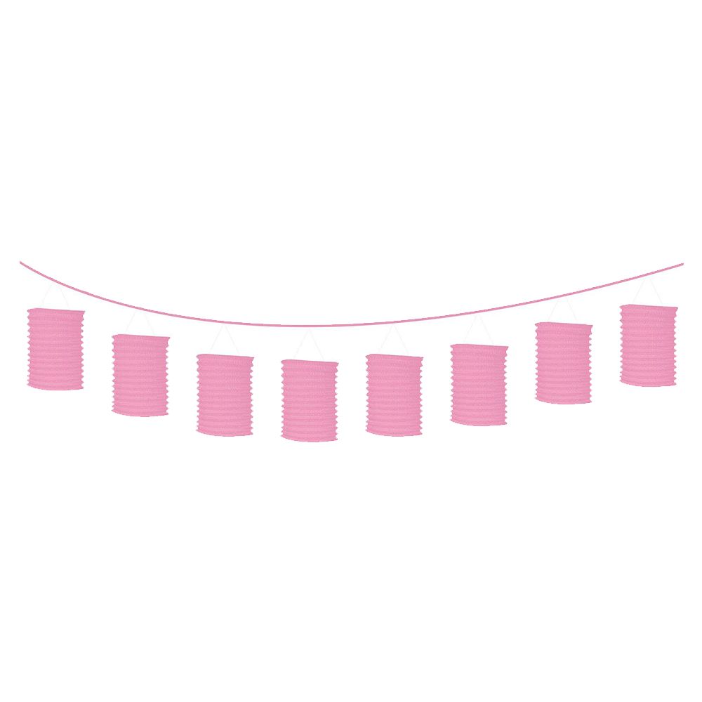 Amscan - New Paper Lantern Garland 12ft - Pink