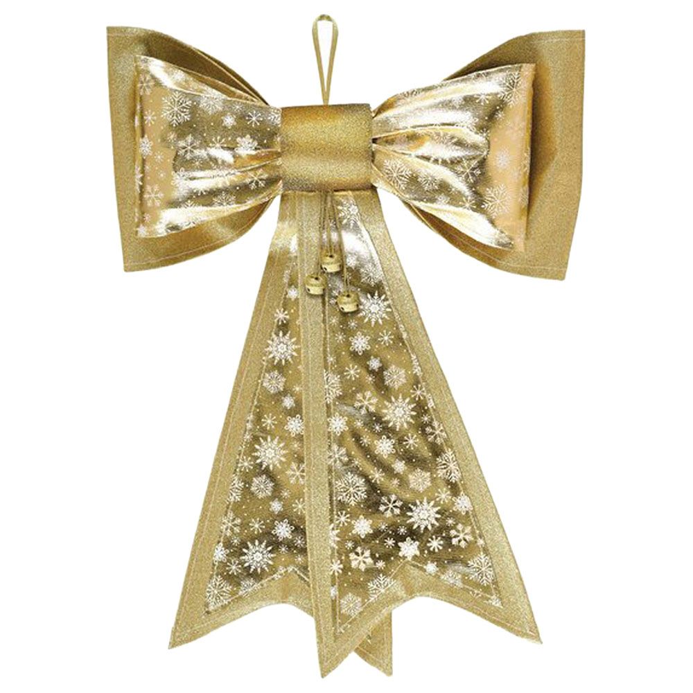 Amscan - Christmas Metallic Gold Deluxe Bow