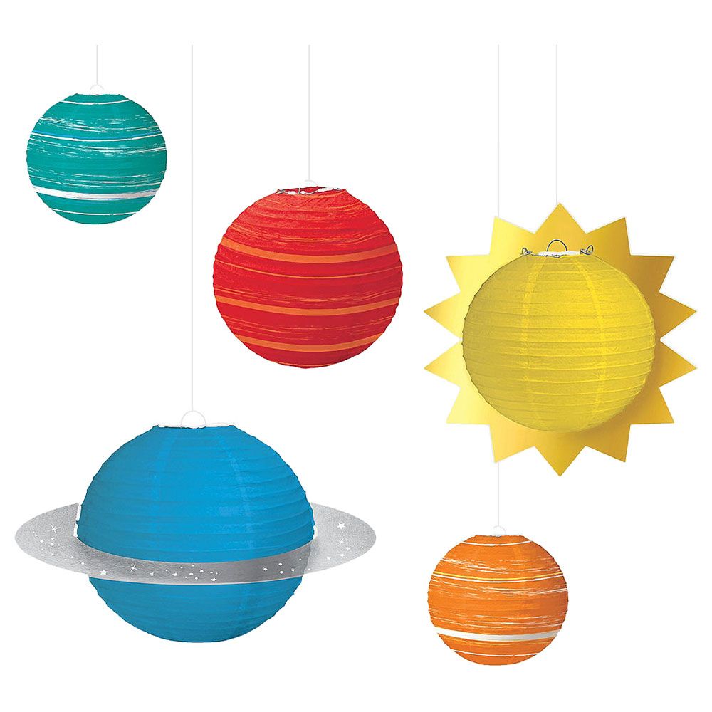 Blast Off Birthday Planet Paper Lanterns