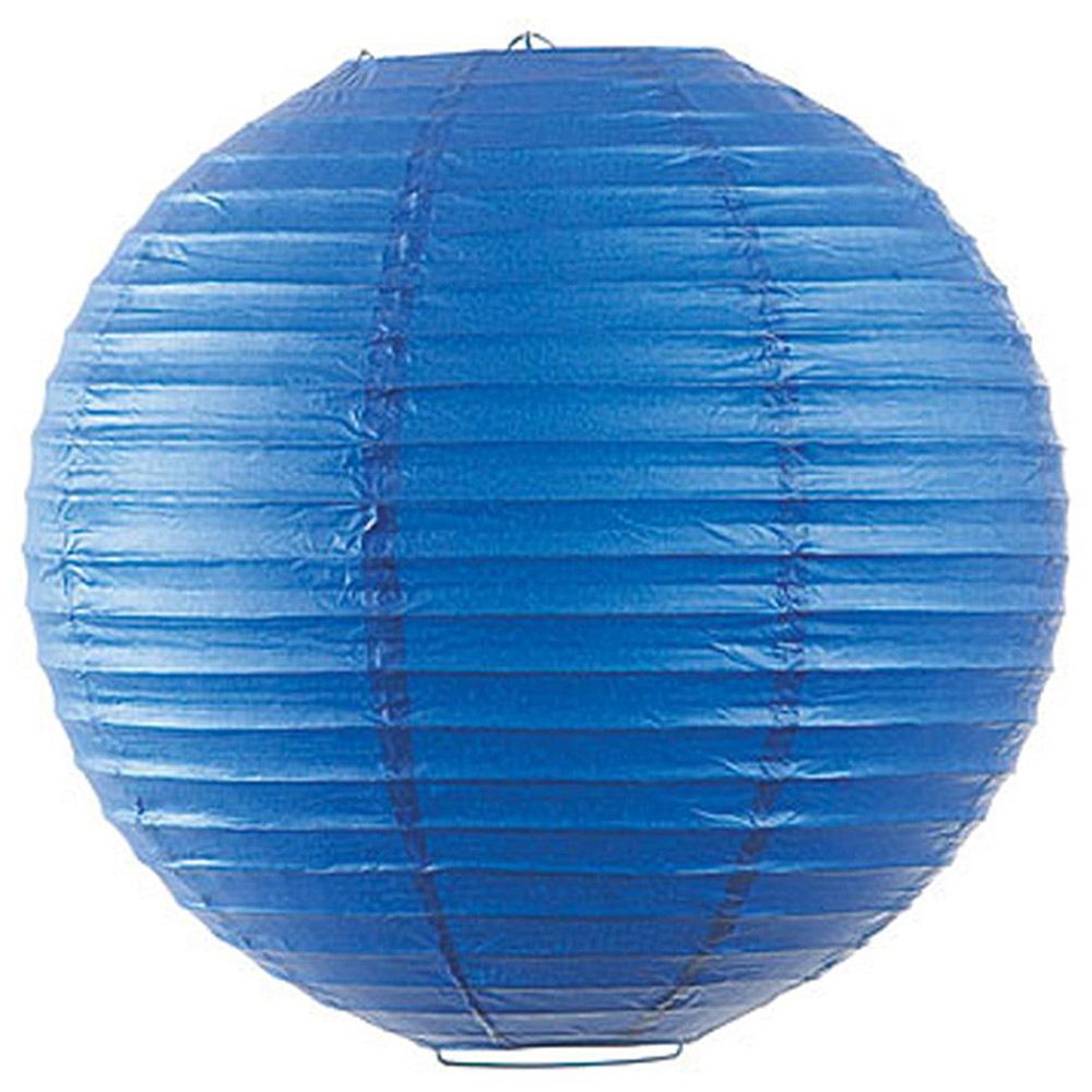 Amscan - Royal Blue Round Paper Lanterns Paper 9.50in, 3pc