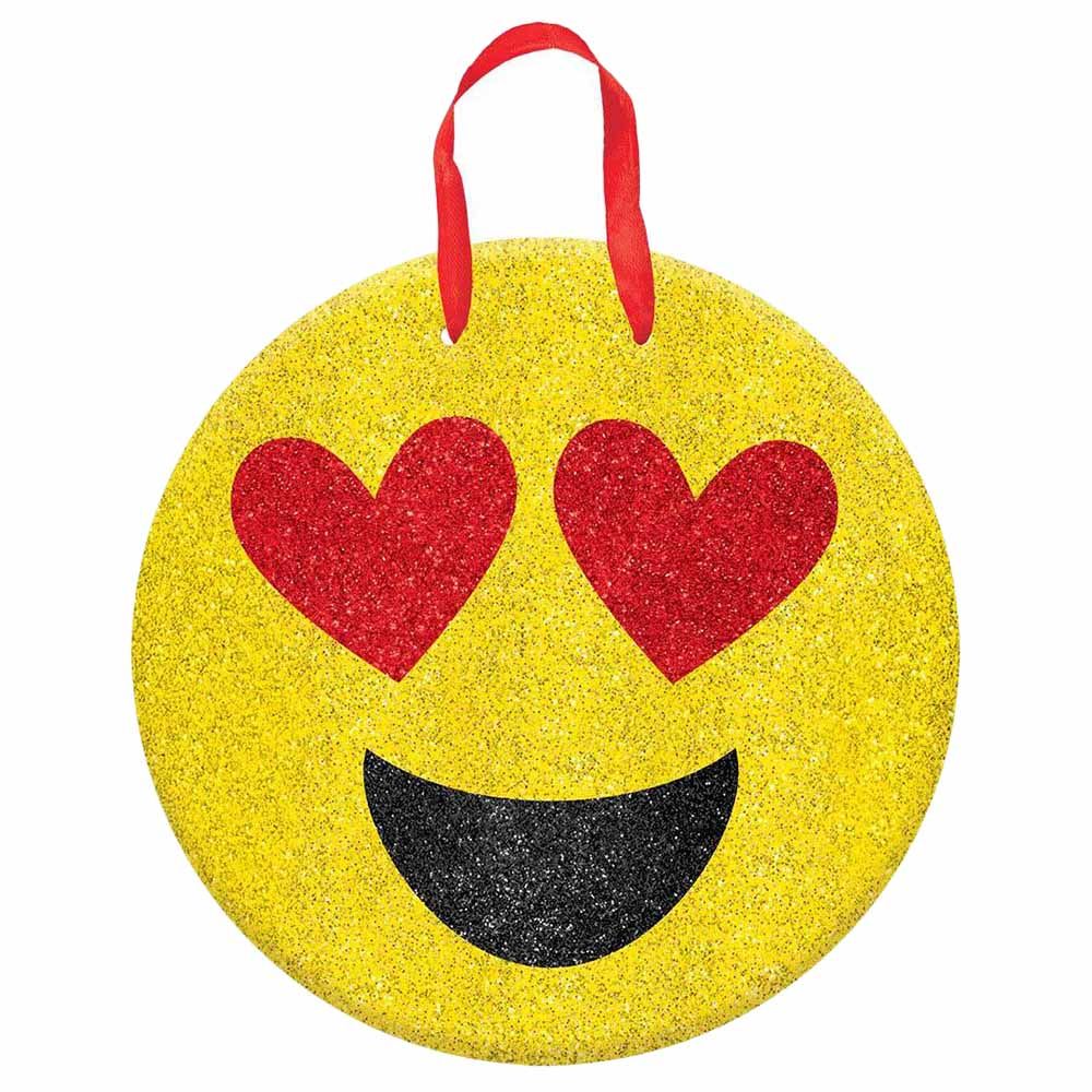 Valentine Emoji Glitter Sign