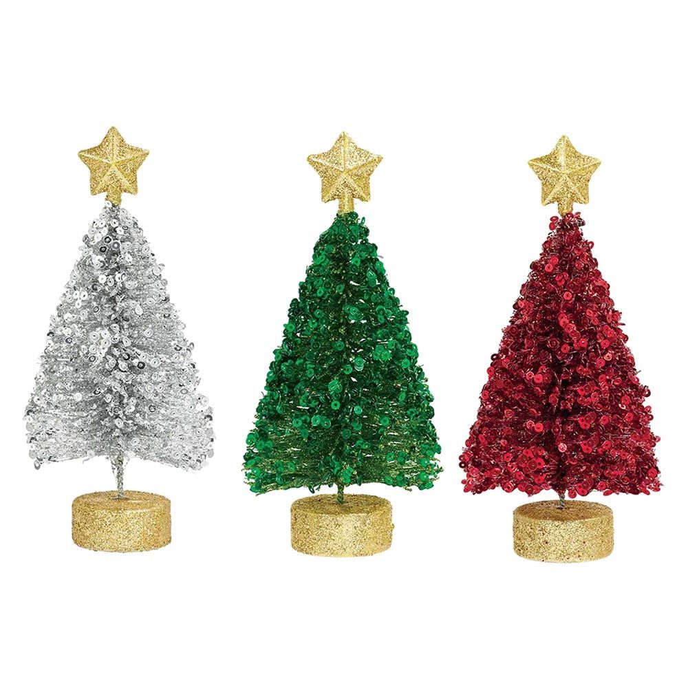 Amscan - Sequin Christmas Tree Centrepiece 3pcs