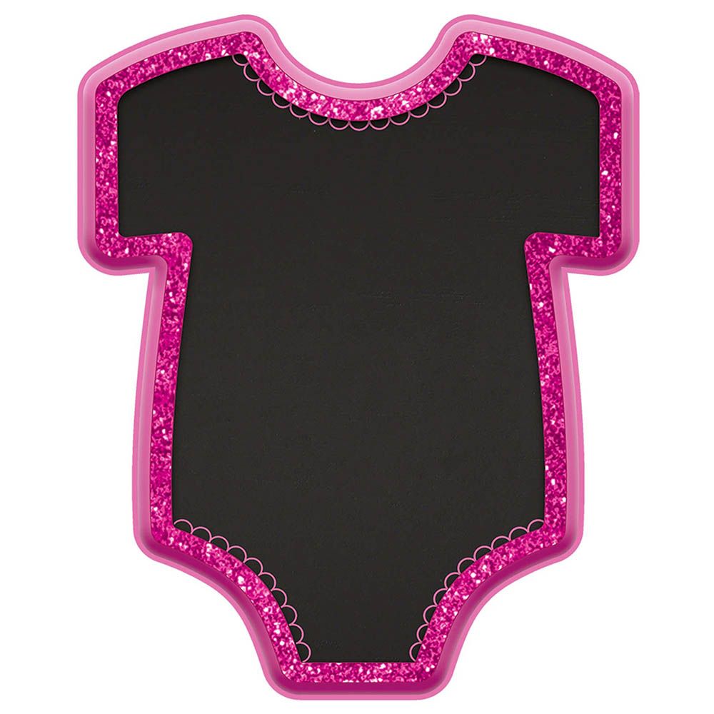 Amscan - Baby Girl Pink Bodysuit Glitter Easel