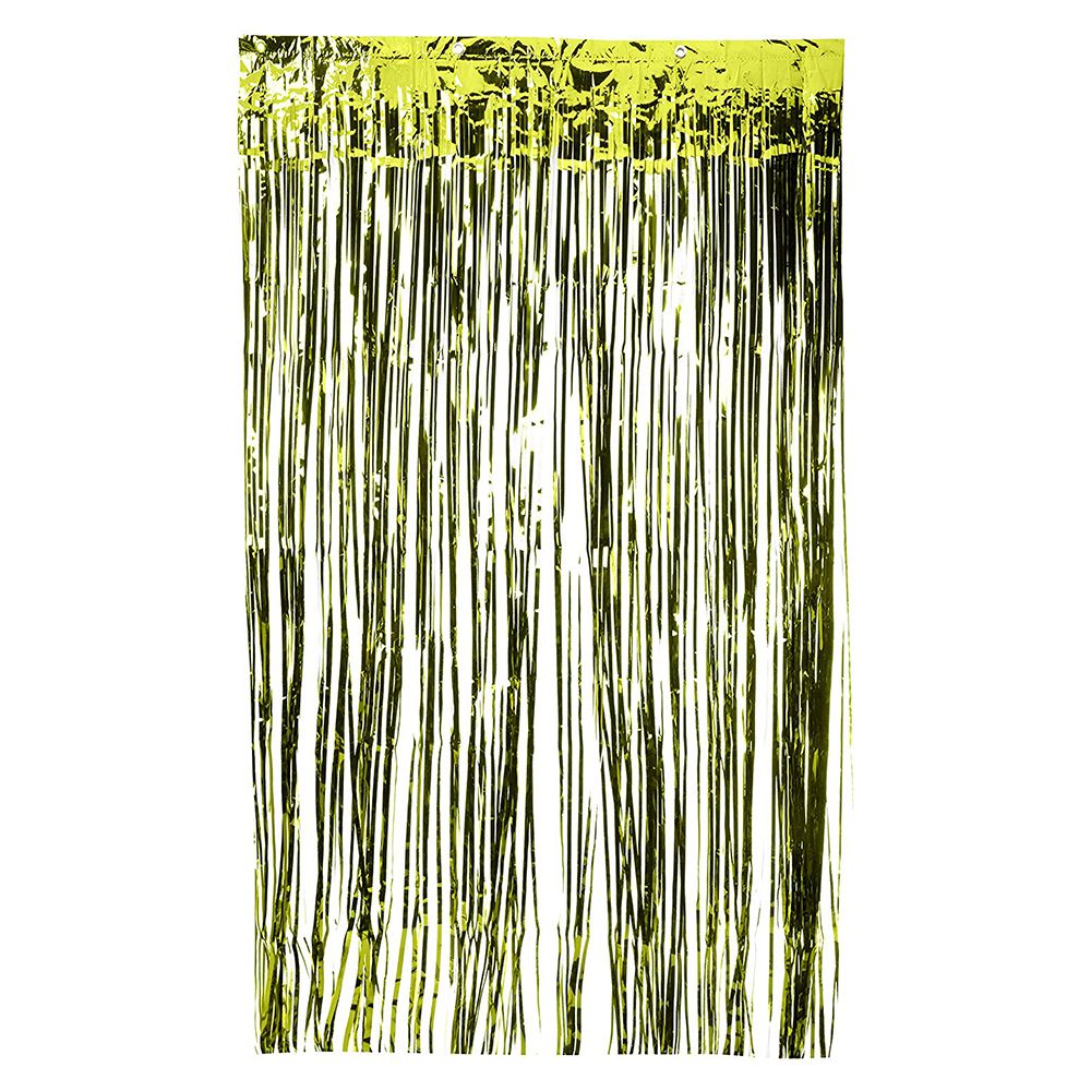 Amscan - Metallic Curtain 8 x 3ft - Kiwi Green