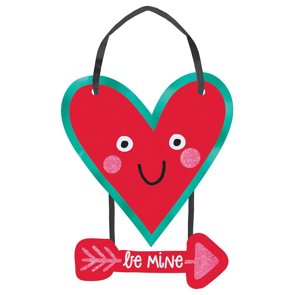 Valentines Heart Face Mini Message Sign